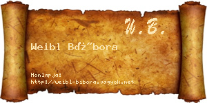 Weibl Bíbora névjegykártya